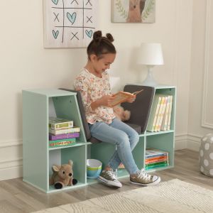 Bookcase with Reading Nook - Mint