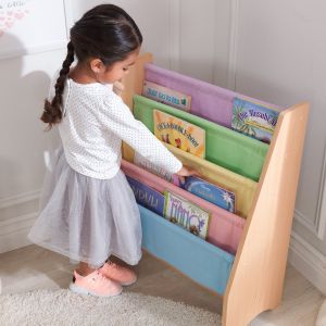 Sling Bookshelf - Pastel & Natural