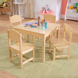 Farmhouse Table & 4 Chairs- Natural