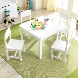 Farmhouse Table & 4 Chairs - White