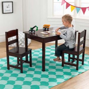 Rectangle Table & 2 Chair Set- Espresso