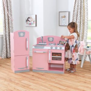 Pink Retro Kitchen & Refrigerator