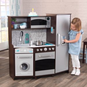 Large Play Kitchen with Lights & Sounds - Espresso