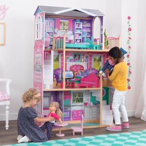18-Inch Wooden Dollhouse Doll Manor